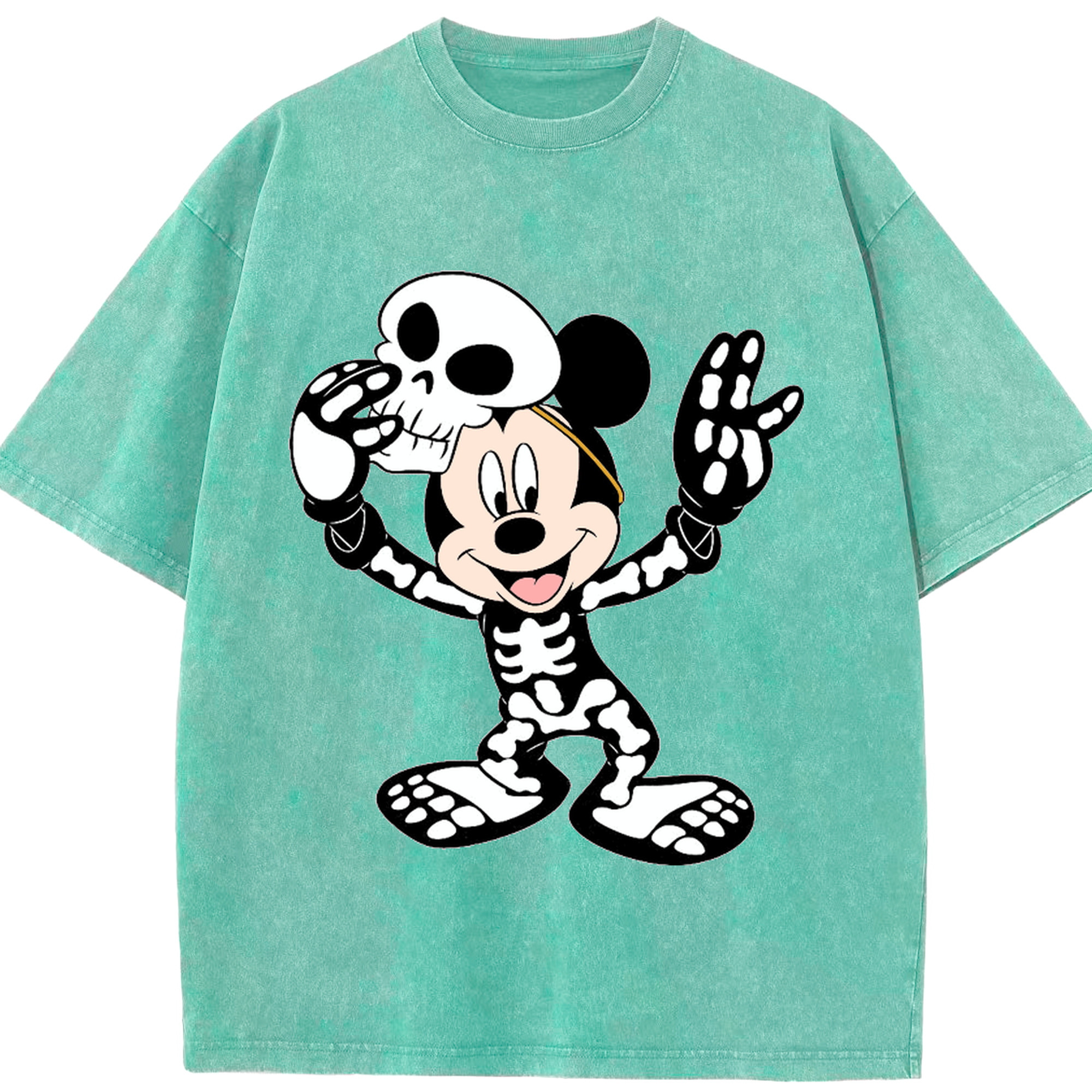 （画像用） ミッキーマウス Mickey Mouse 綿100% ヴィンテージ風 半袖Tシャツ（フロントプリント）
